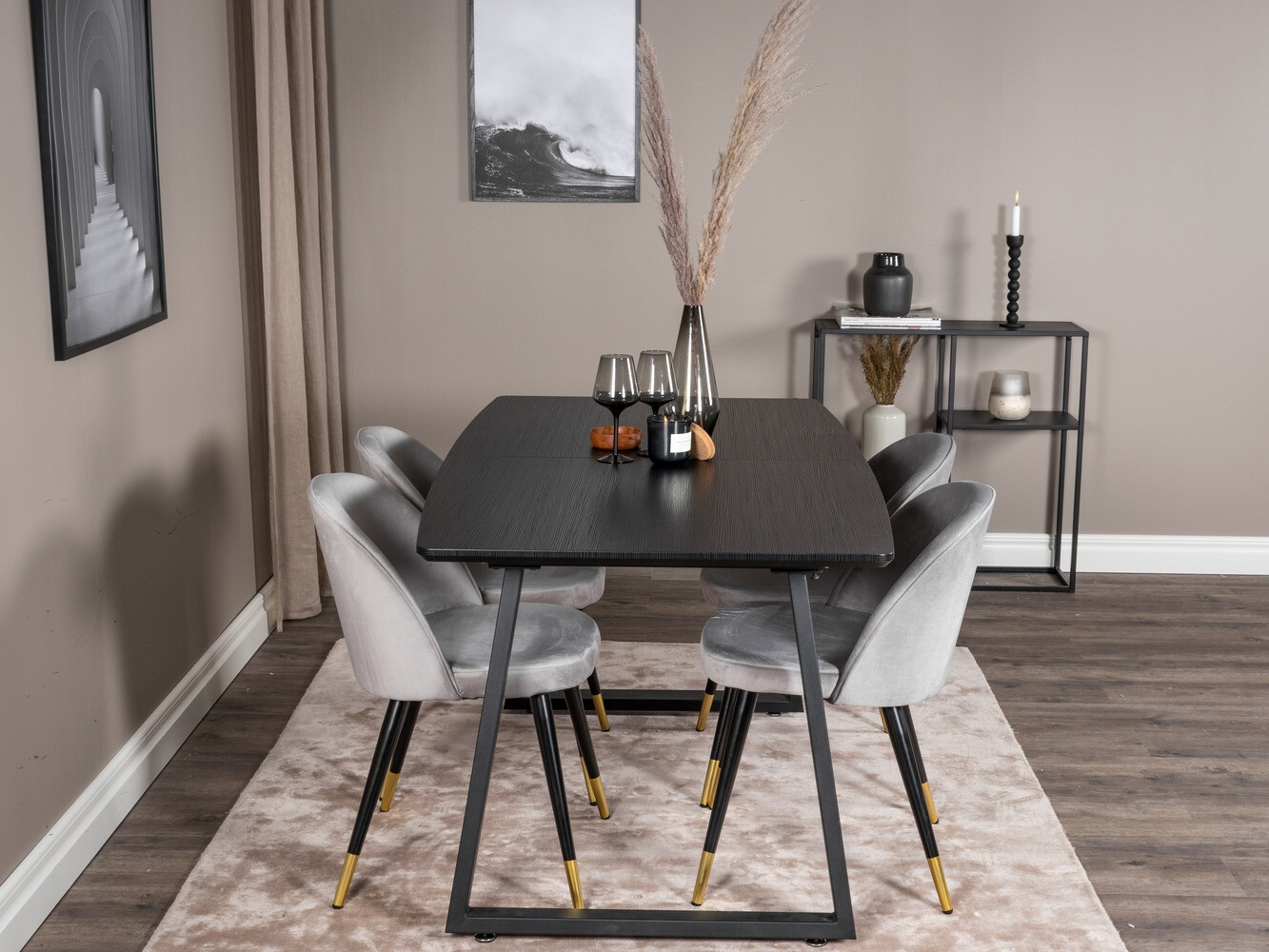 Jedilniški komplet Dallas 1631 (Siva)