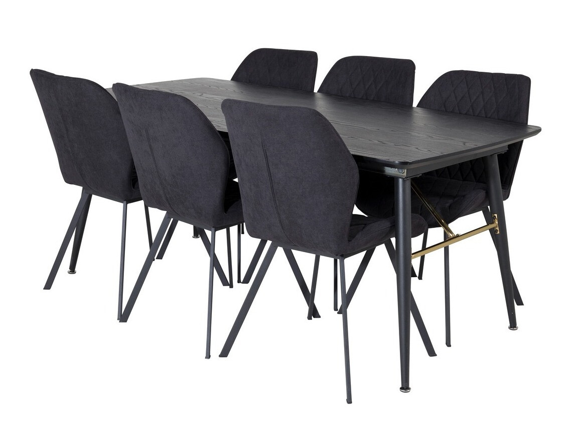 Jedilniški komplet Dallas 1647 (Črna)