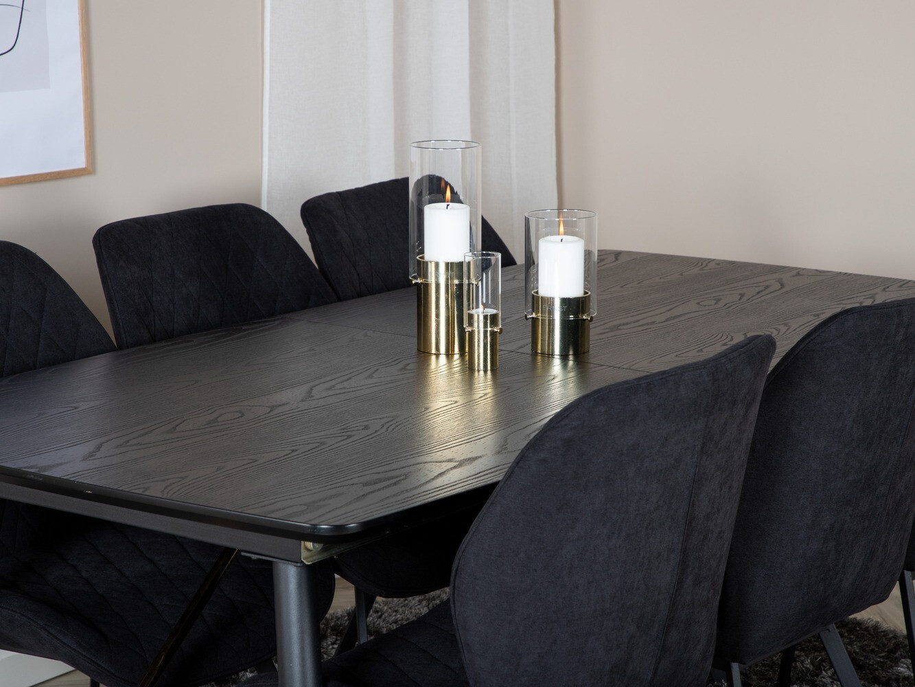 Jedilniški komplet Dallas 1647 (Črna)