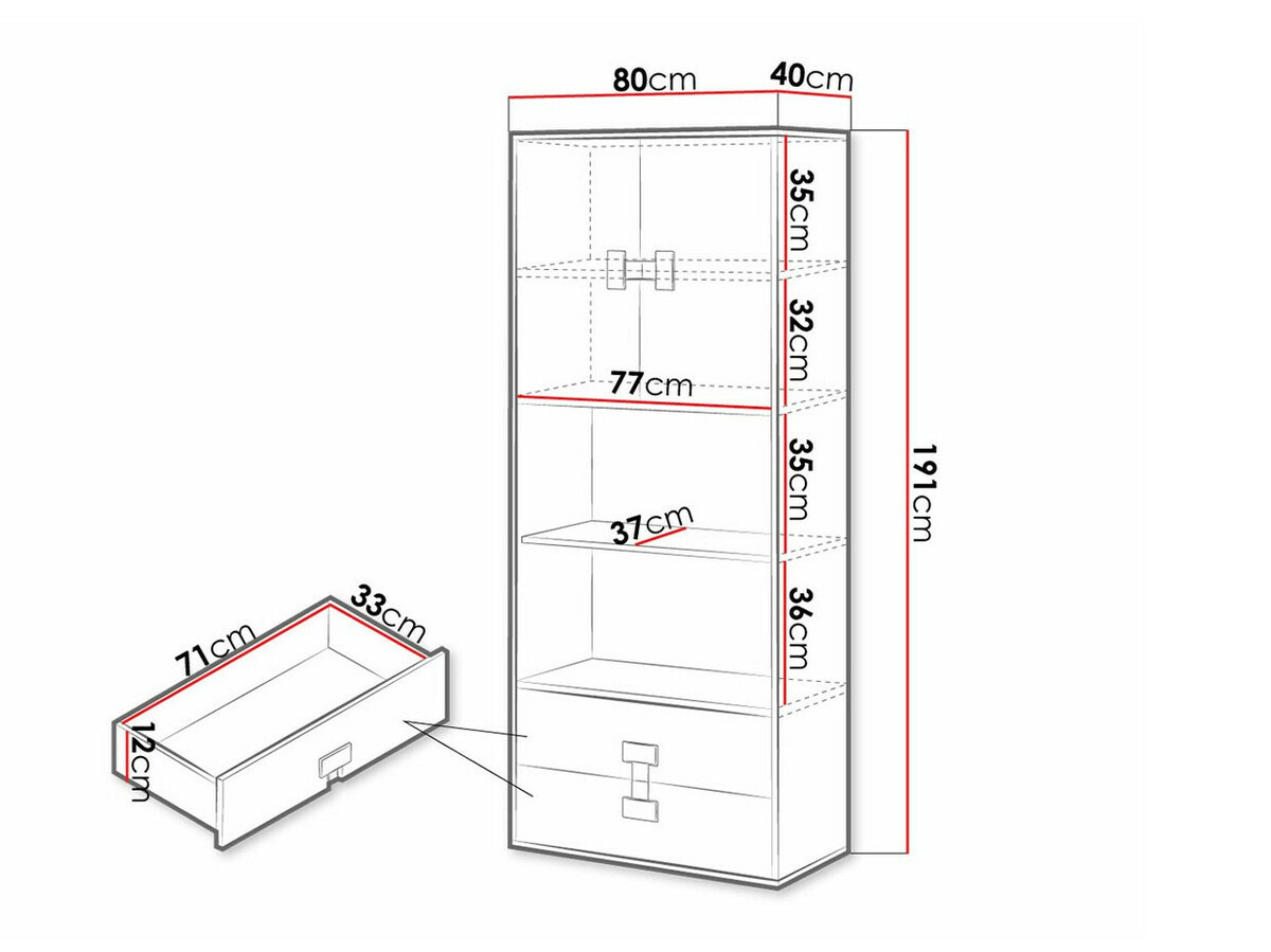 Regal Florevi 112 (Sijaj siva + Artisan hrast)