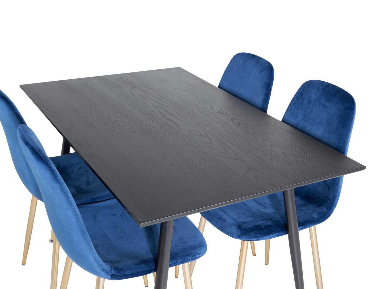 Jedilniški komplet Dallas 1693 (Modra + zlata)