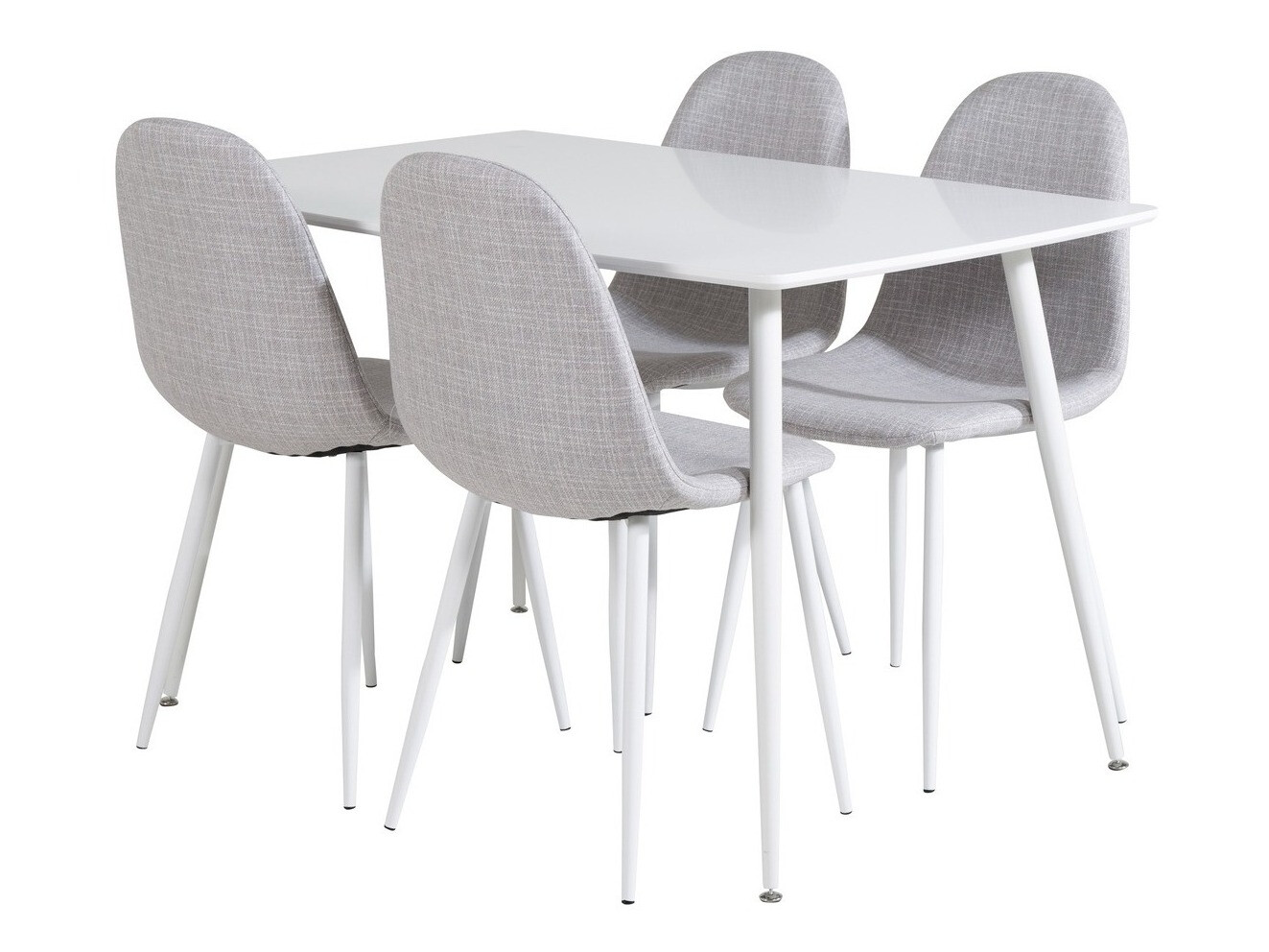 Jedilniški komplet Dallas 2040 (Bela + Svetlo siva)