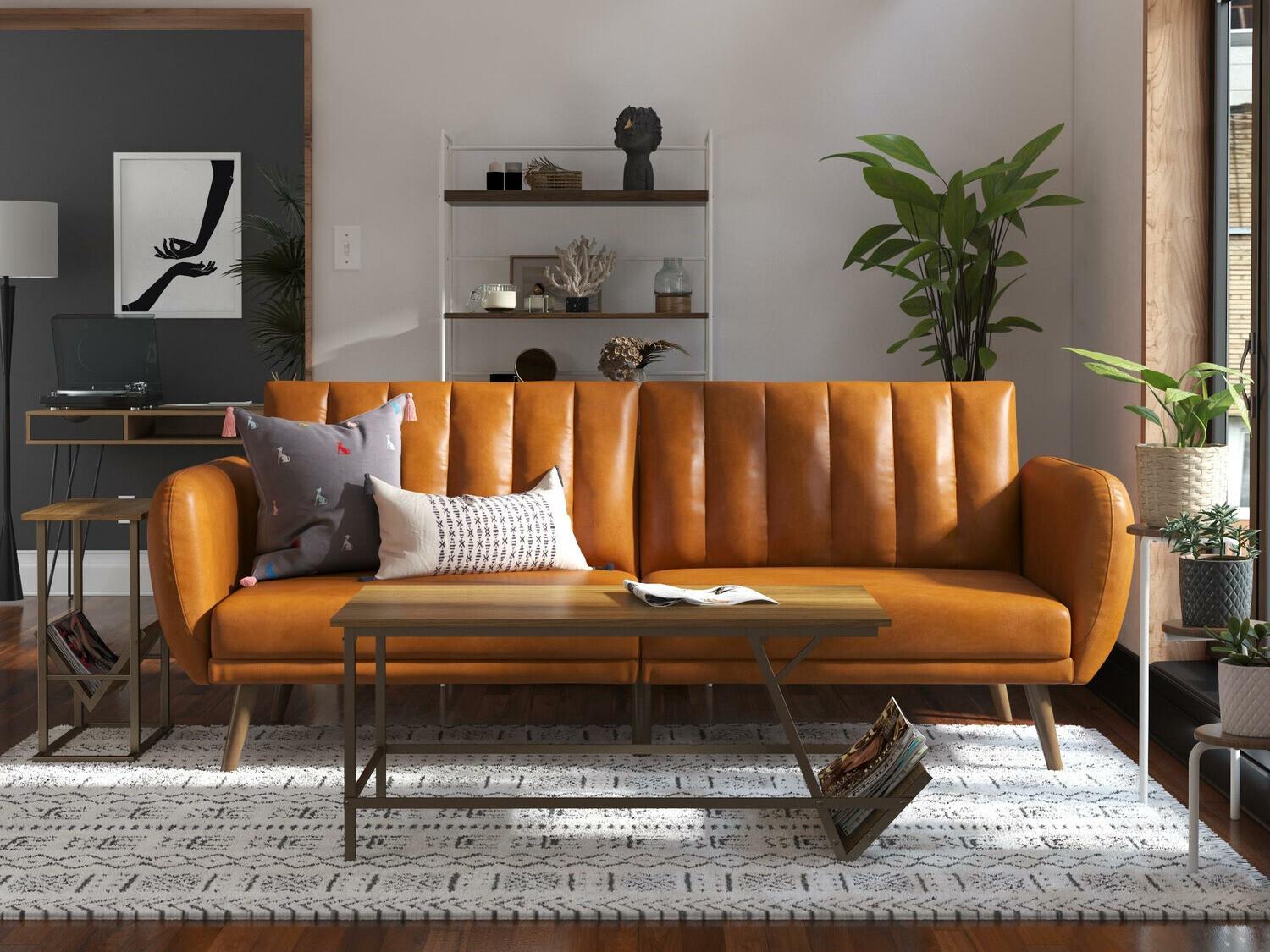 Raztegljiv kavč Novogratz 169 (Oranžna)