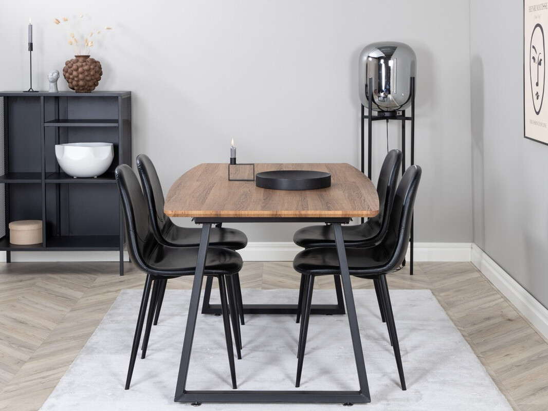 Jedilniški komplet Dallas 330 (Črna)