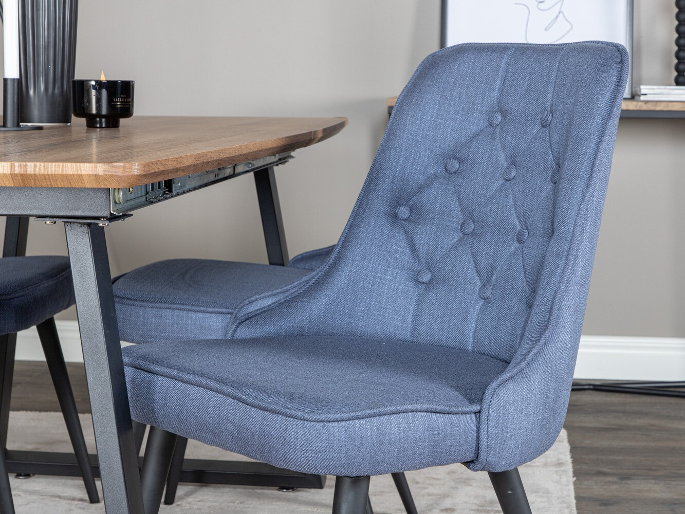 Jedilniški komplet Dallas 332 (Modra + Črna)