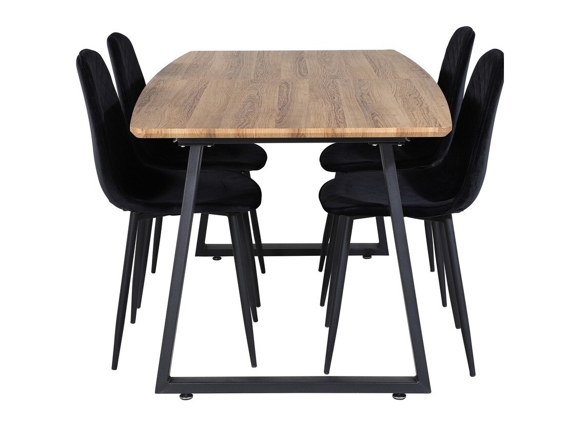 Jedilniški komplet Dallas 336 (Črna)