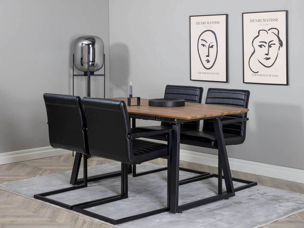 Jedilniški komplet Dallas 337 (Črna)