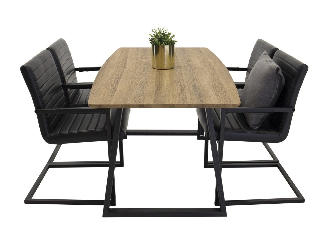 Jedilniški komplet Dallas 337 (Črna)