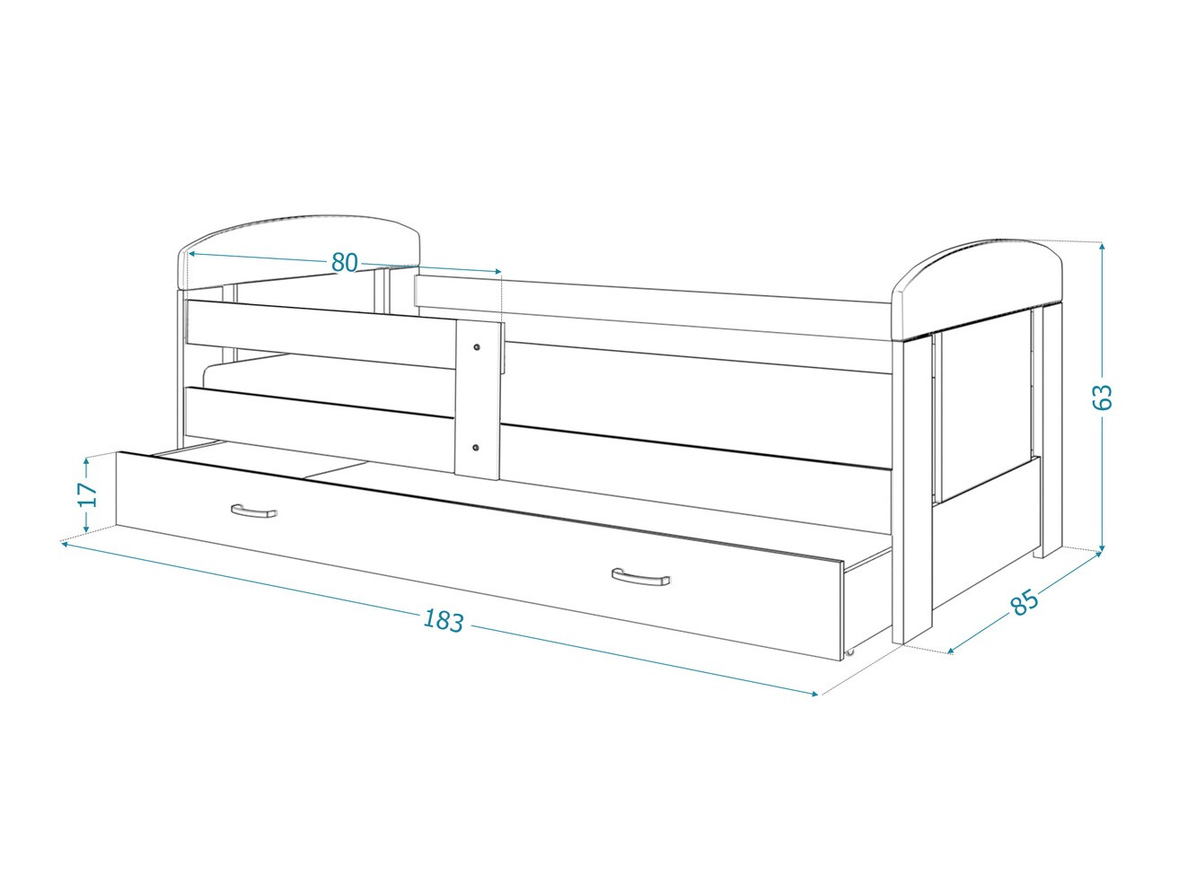 Postelja Tentive 100 (Bela)