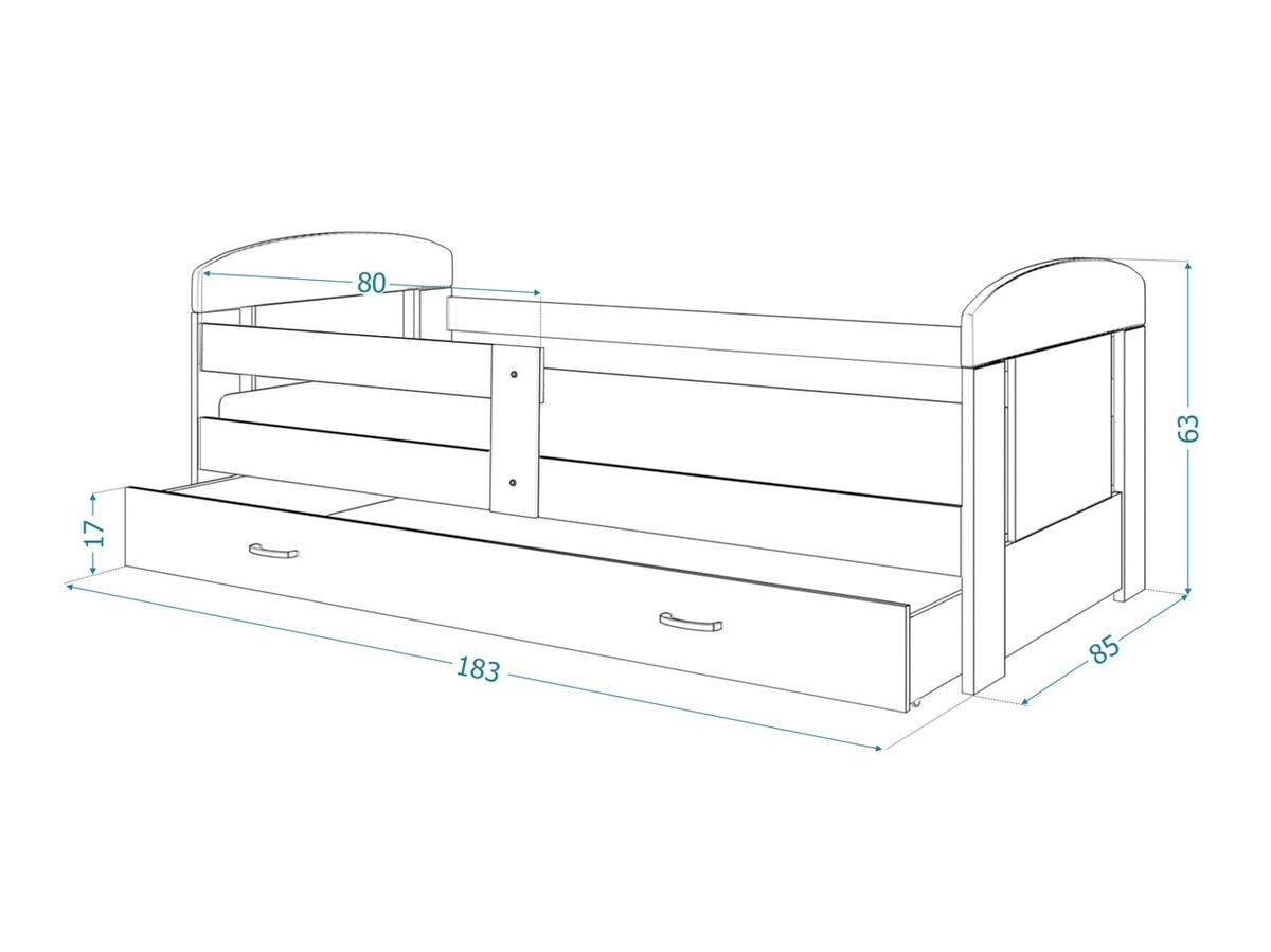 Postelja Tentive 100 (Roza + Bela)