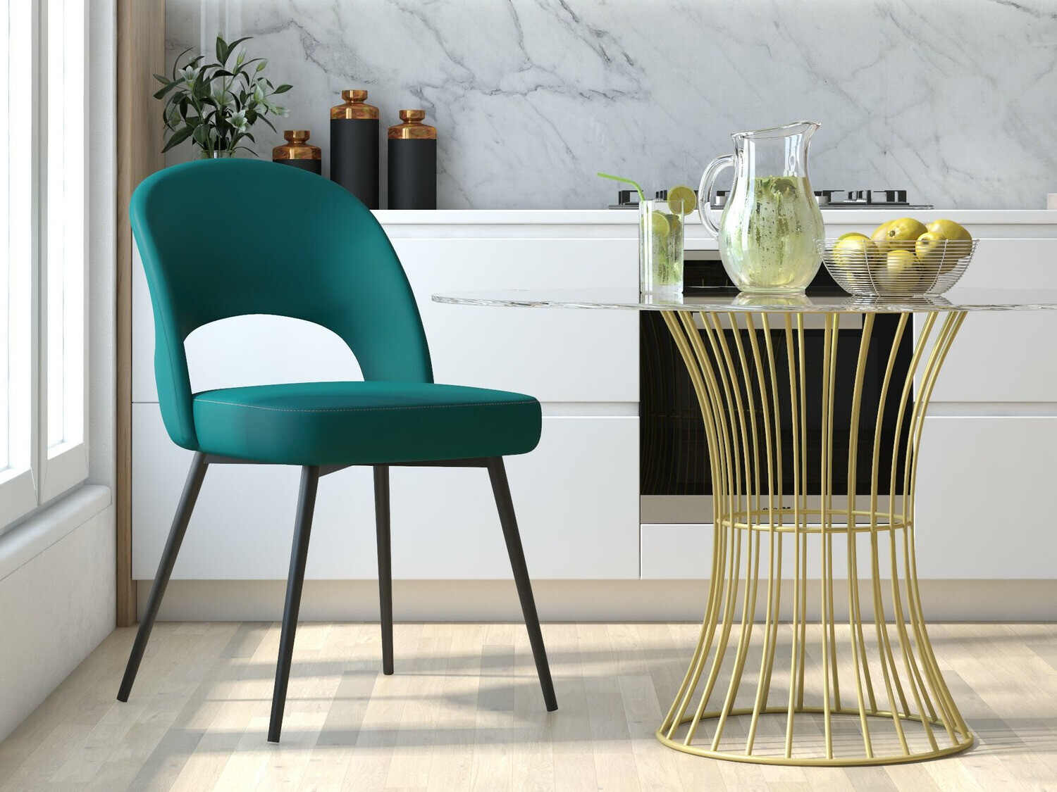 Stol CosmoLiving by Cosmopolitan 126 (Črna + Zelena)