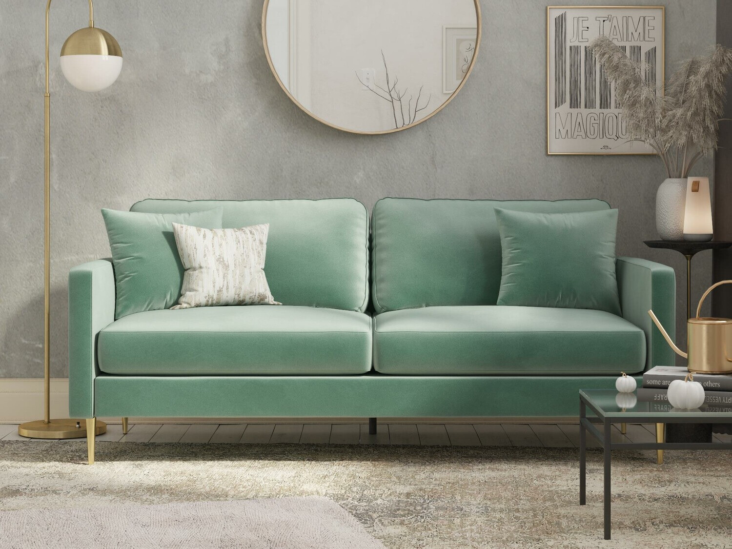 Kavč CosmoLiving by Cosmopolitan 133 (Zelena)