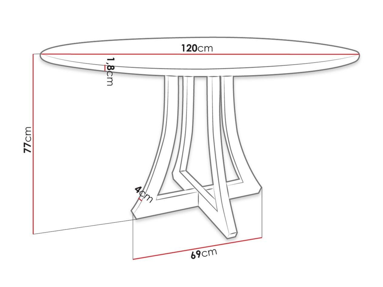 Miza Racine 121 (Črna)