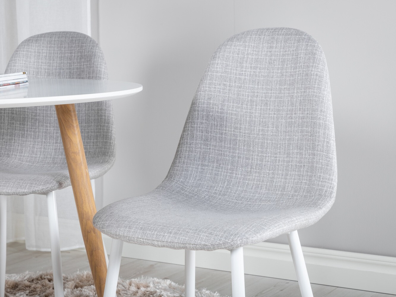 Jedilniški komplet Dallas 291 (Svetlo siva + Bela)