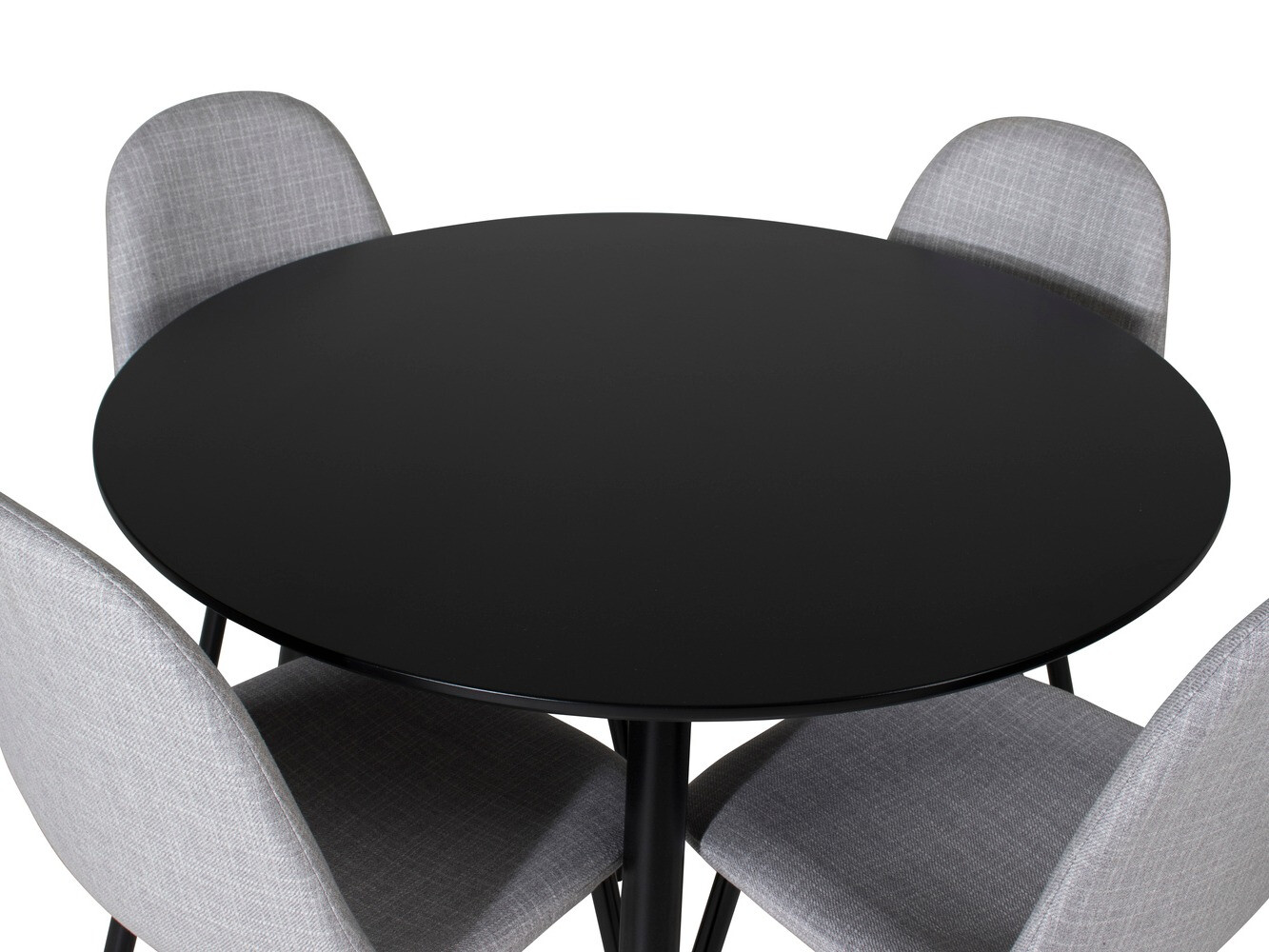 Jedilniški komplet Dallas 356 (Svetlo siva + Črna)