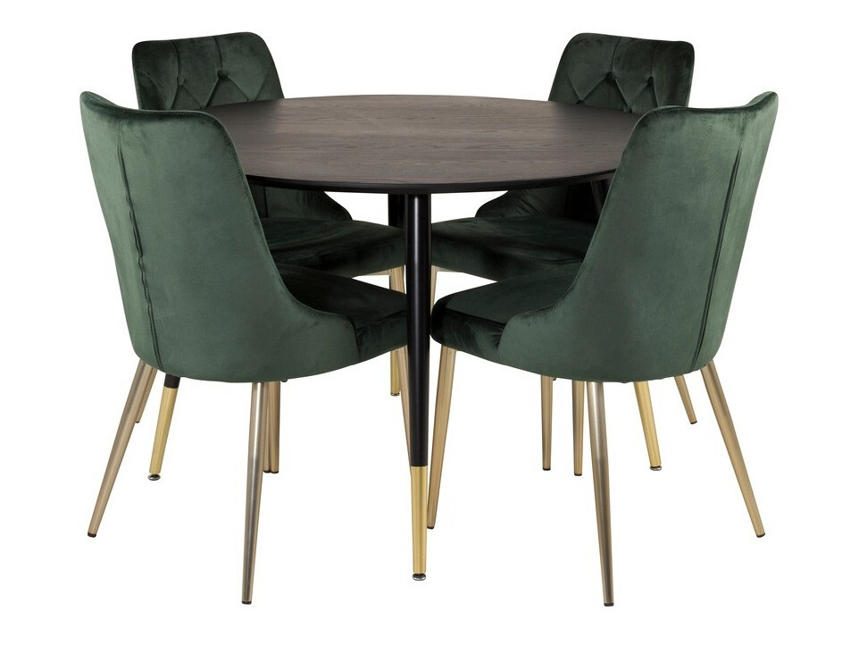 Jedilniški komplet Dallas 1178 (Zelena + Zlata)