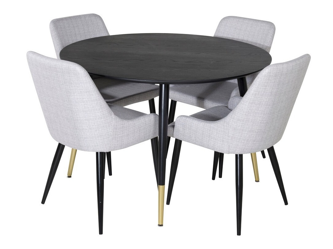 Jedilniški komplet Dallas 1181 (Siva + Črna)