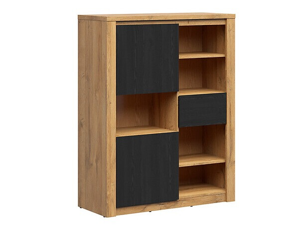 Regal Boston 636 (Črni hrast + Hrast)