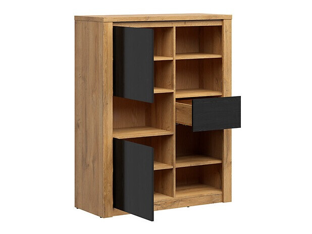 Regal Boston 636 (Črni hrast + Hrast)