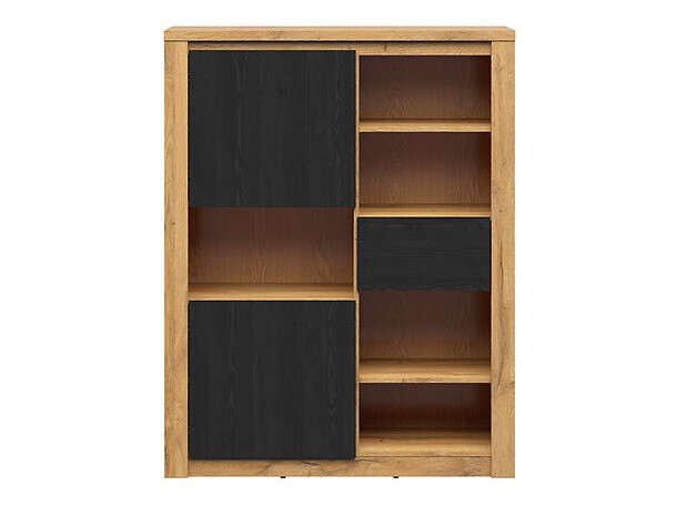 Regal Boston 636 (Črni hrast + Hrast)