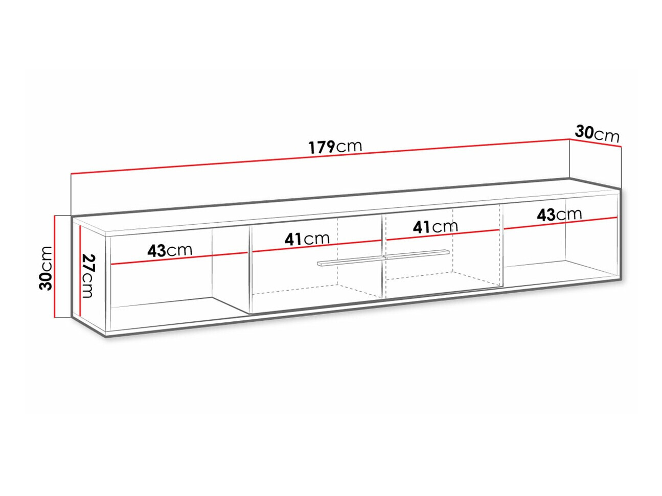 Stenska polica Avimora 108 (Oreh)