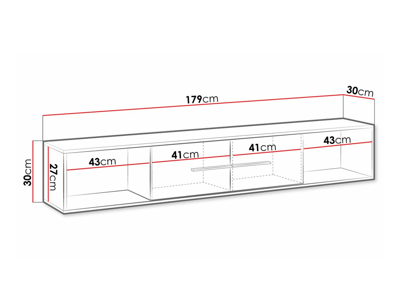 Stenska polica Avimora 108 (Riviera hrast)