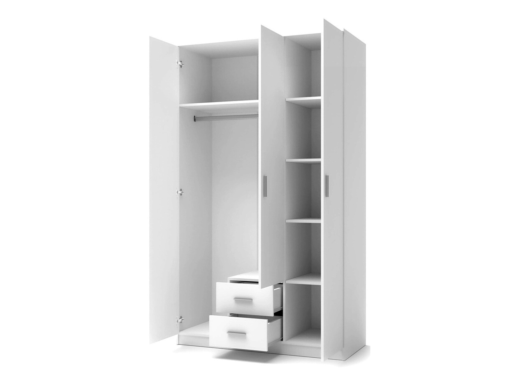 Garderobna omara Cirveso 113 (Sonoma hrast + Sijaj bela)