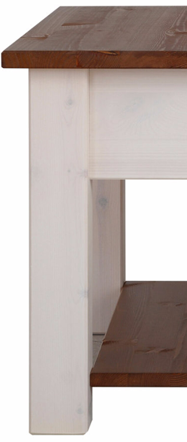 Klubska mizica Denton 754 (Bela + Medeni hrast)