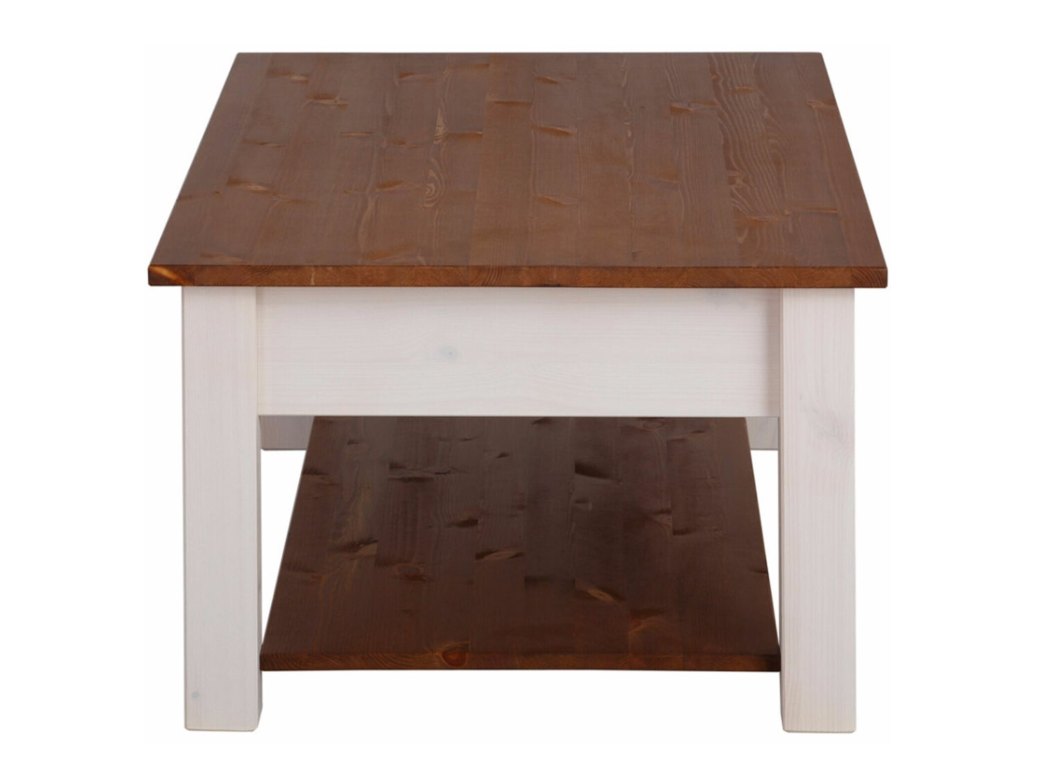 Klubska mizica Denton 754 (Bela + Medeni hrast)