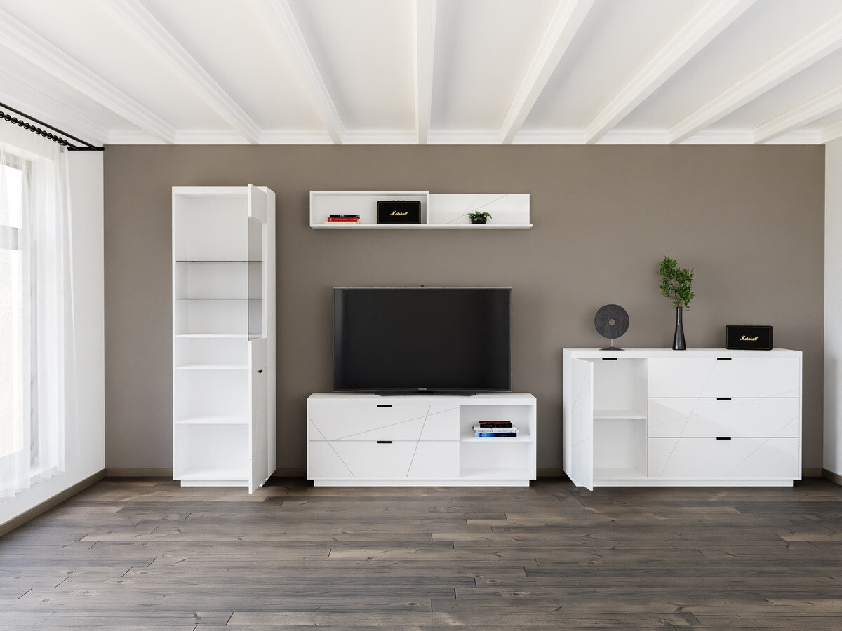 Dnevni prostor Fivale 114 (Sijaj bela + Bela)