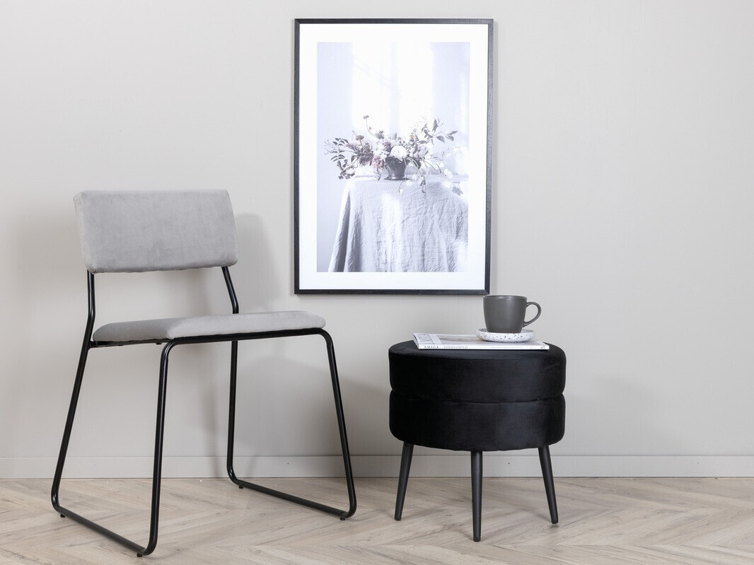 Stol Dallas 2613 (Svetlo siva + Črna)