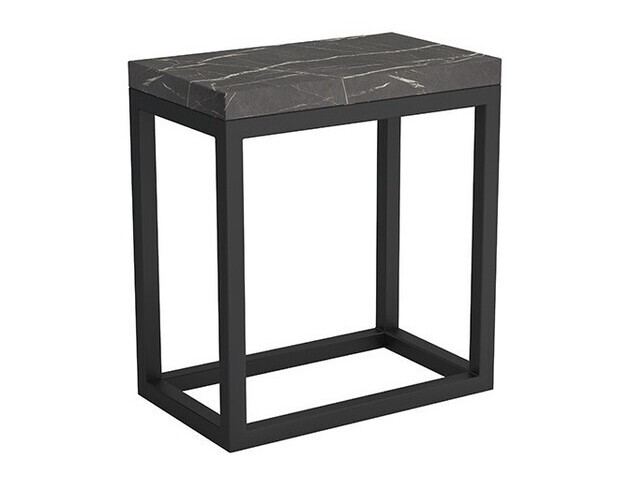 Stranska miza Indiana A106 (Črna + Črni marmor)