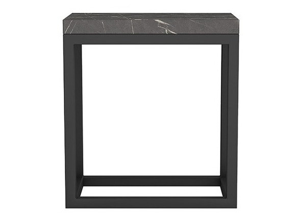 Stranska miza Indiana A106 (Črna + Črni marmor)