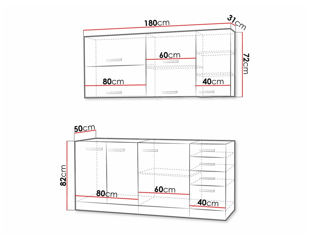 Modularni kuhinjski komplet Multi Cream 124