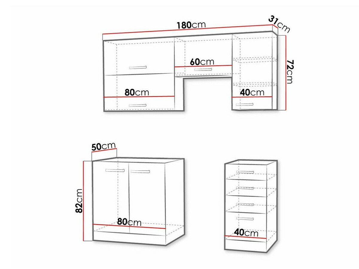 Modularni kuhinjski komplet Multi Grey 125