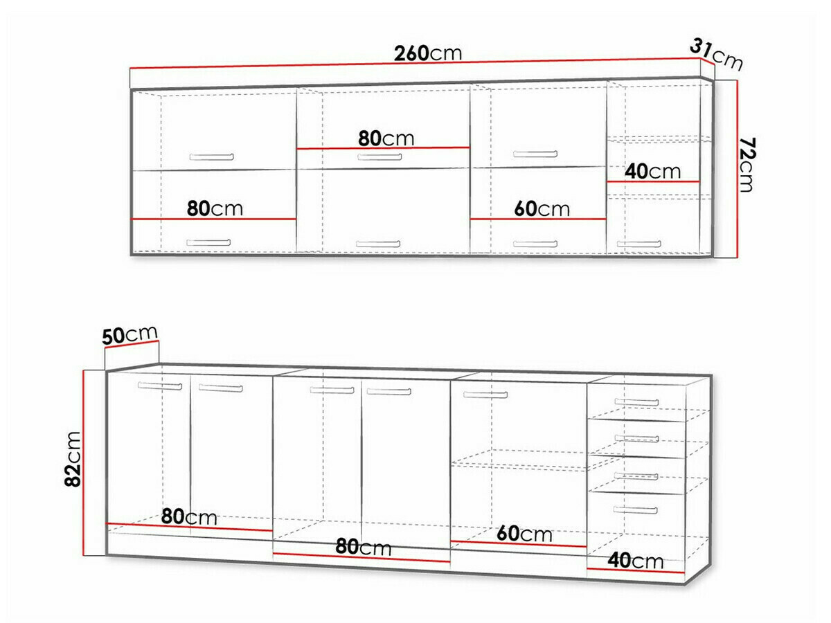 Modularni kuhinjski komplet Multi White 123