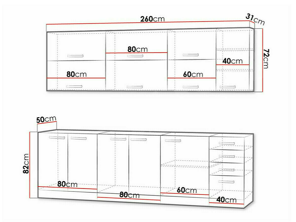 Modularni kuhinjski komplet Multi White 123