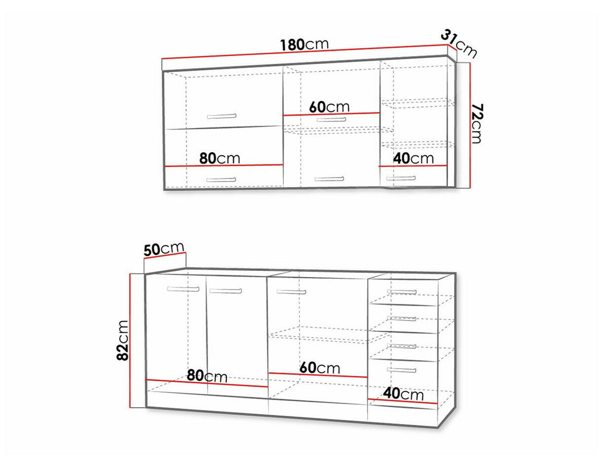 Modularni kuhinjski komplet Multi White 124