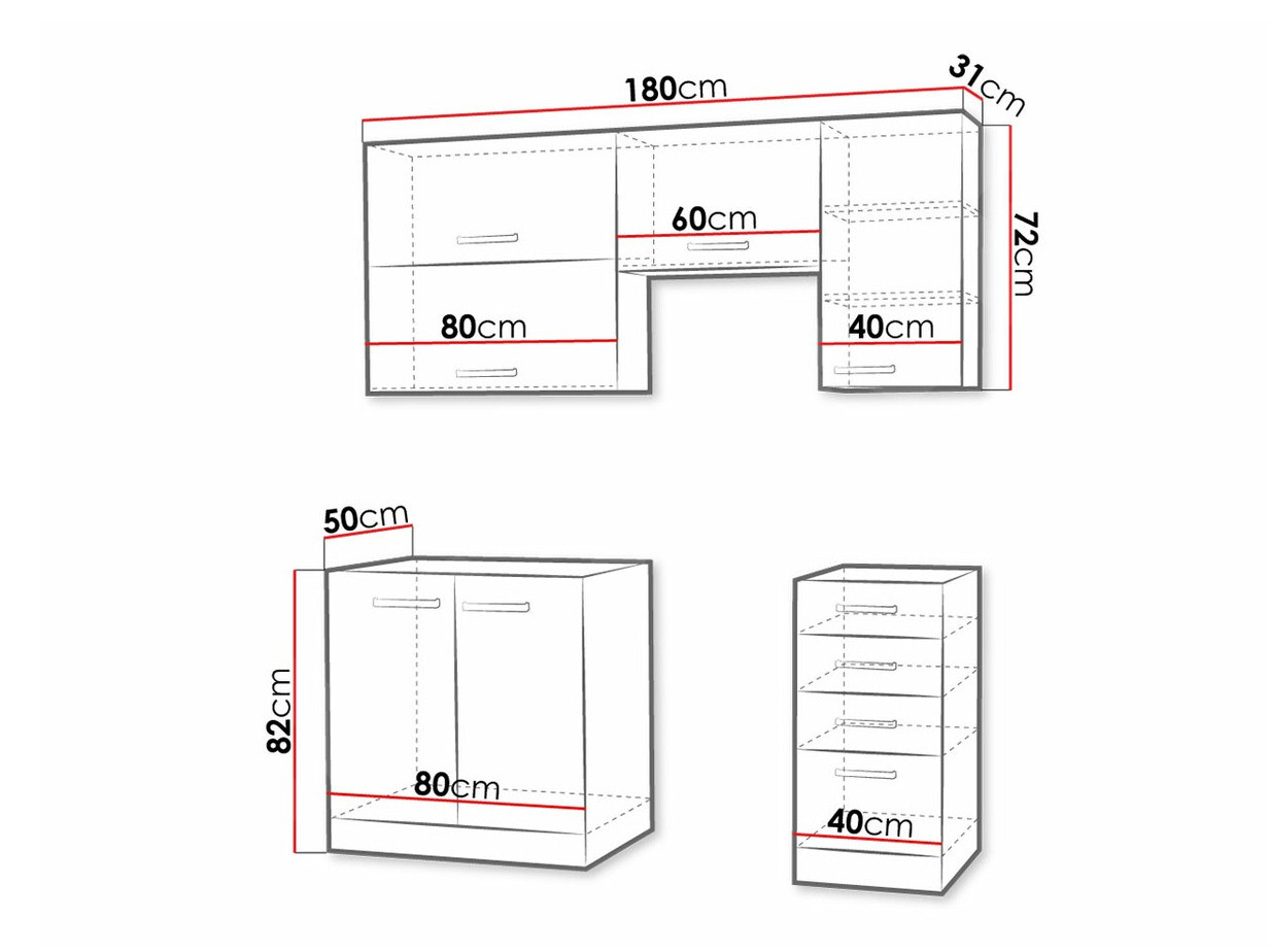 Modularni kuhinjski komplet Multi White 125