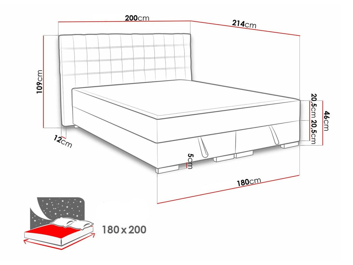 Boxspring postelja Florence 108