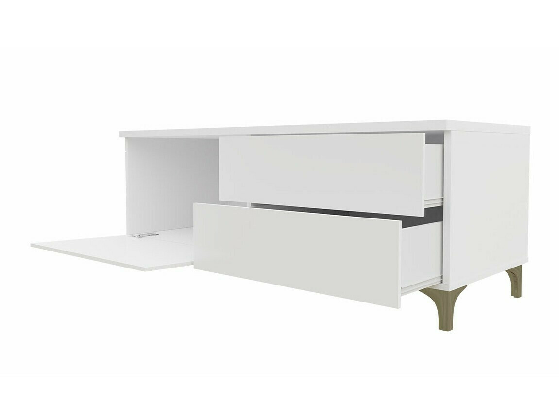 TV-omarica Nashville 128 (Bela + Sijaj črna)