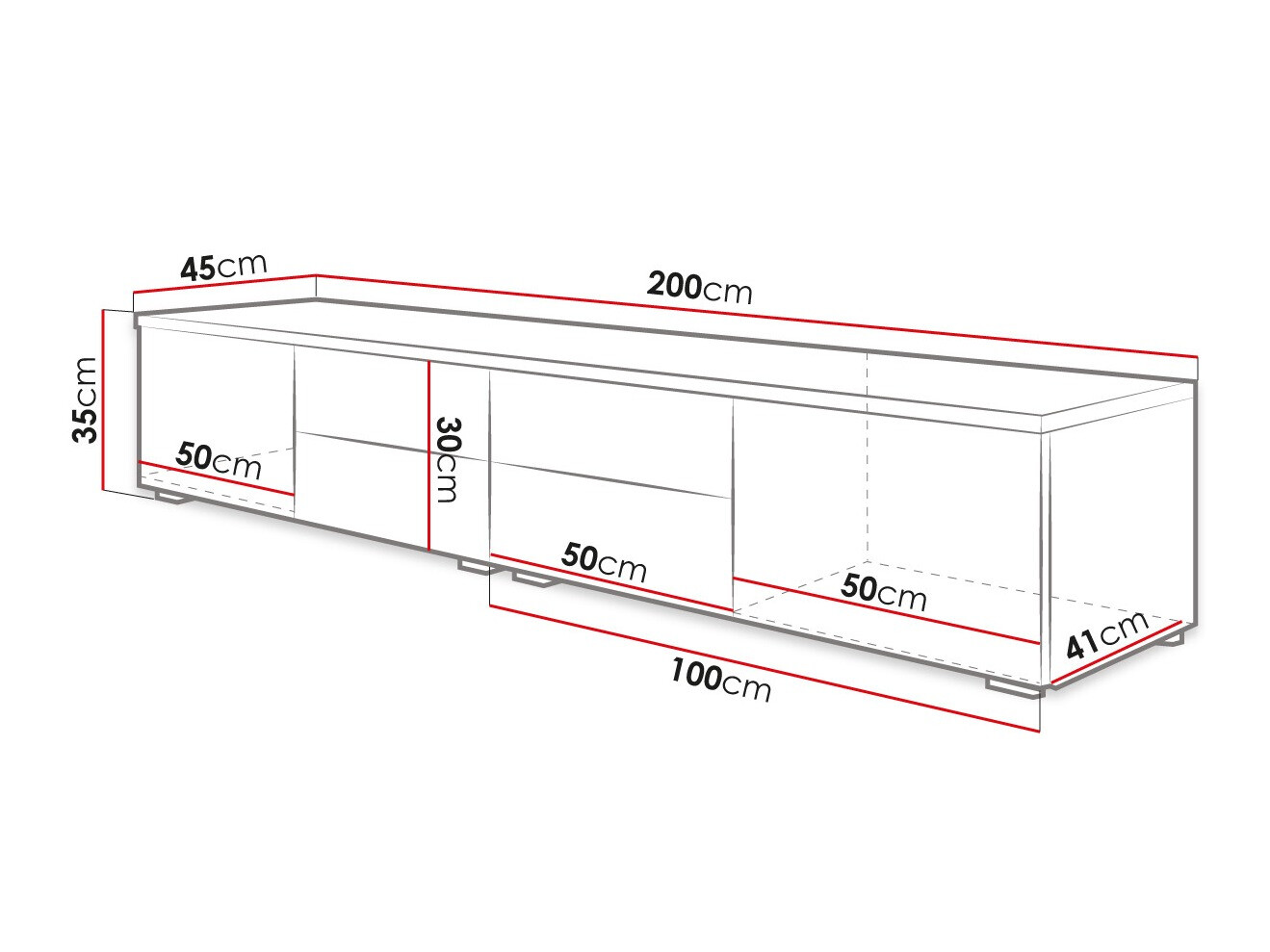 TV-omarica Nashville 129 (Bela + Sijaj bela)