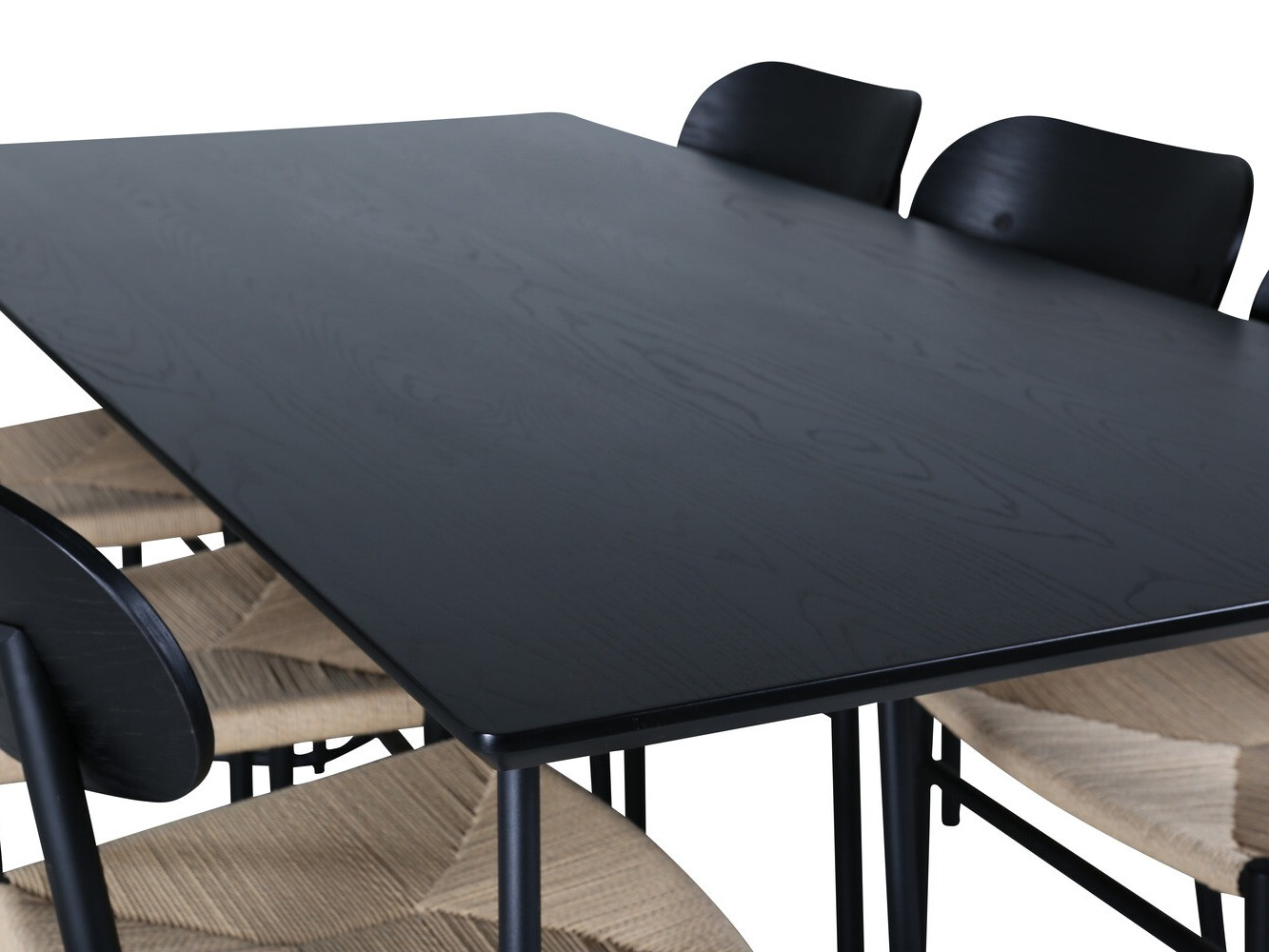 Jedilniški komplet Dallas 2716 (Črna + Svetlo rjava)