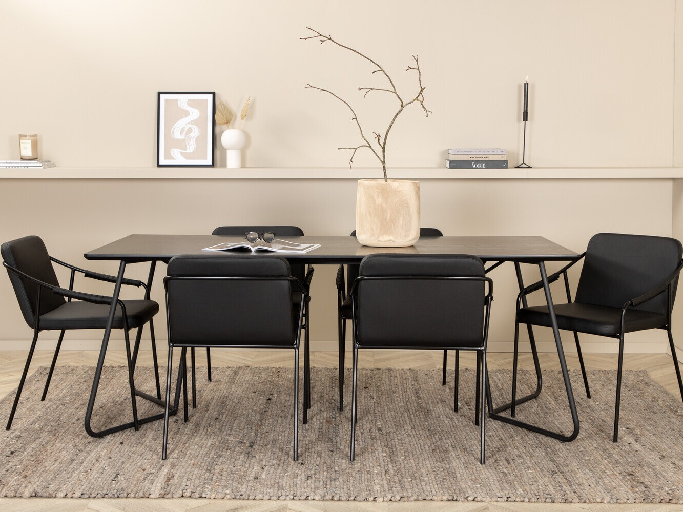 Jedilniški komplet Dallas 2720 (Črna)