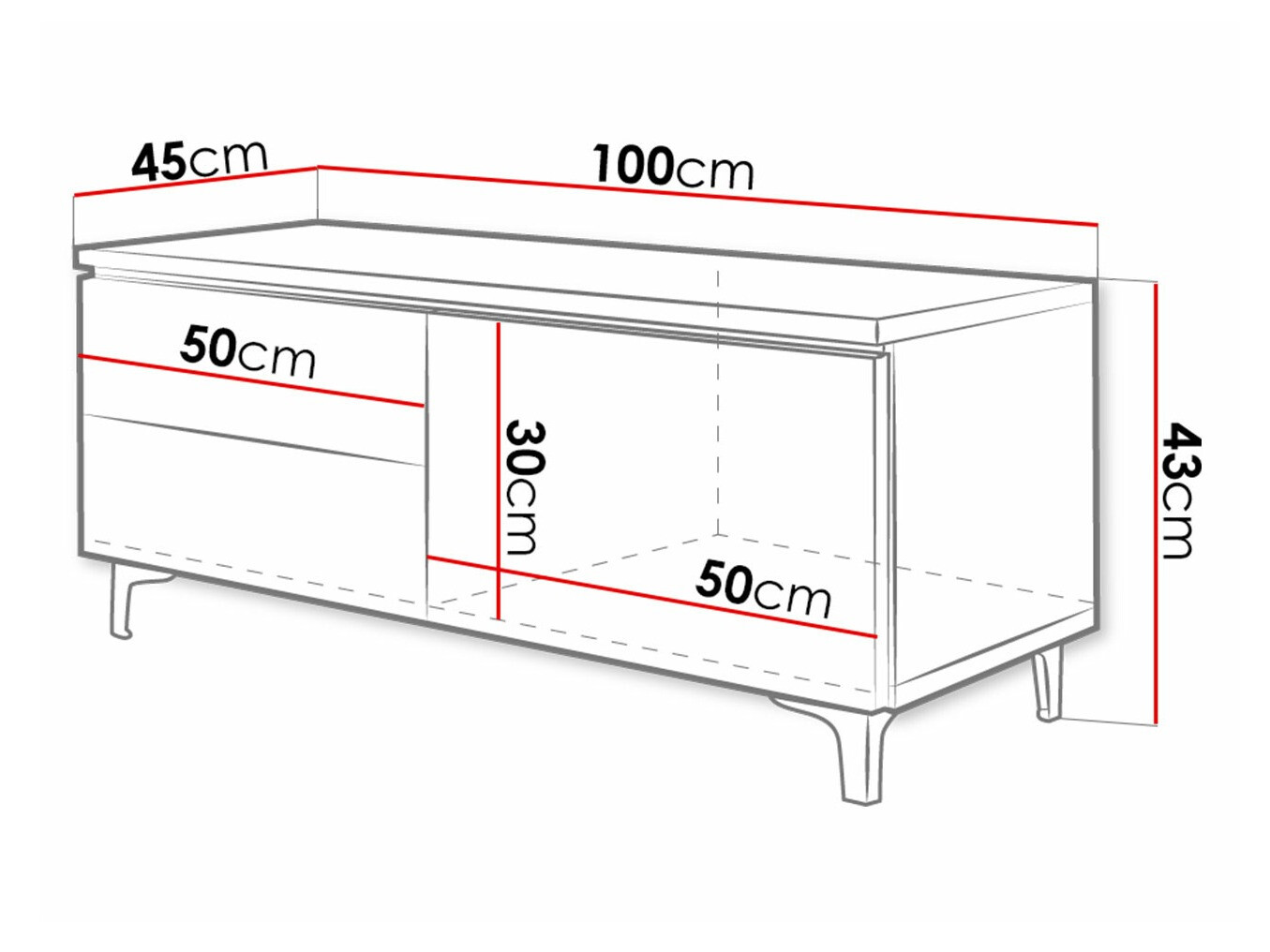 TV-omarica Nashville 130 (Bela + Sijaj bela)