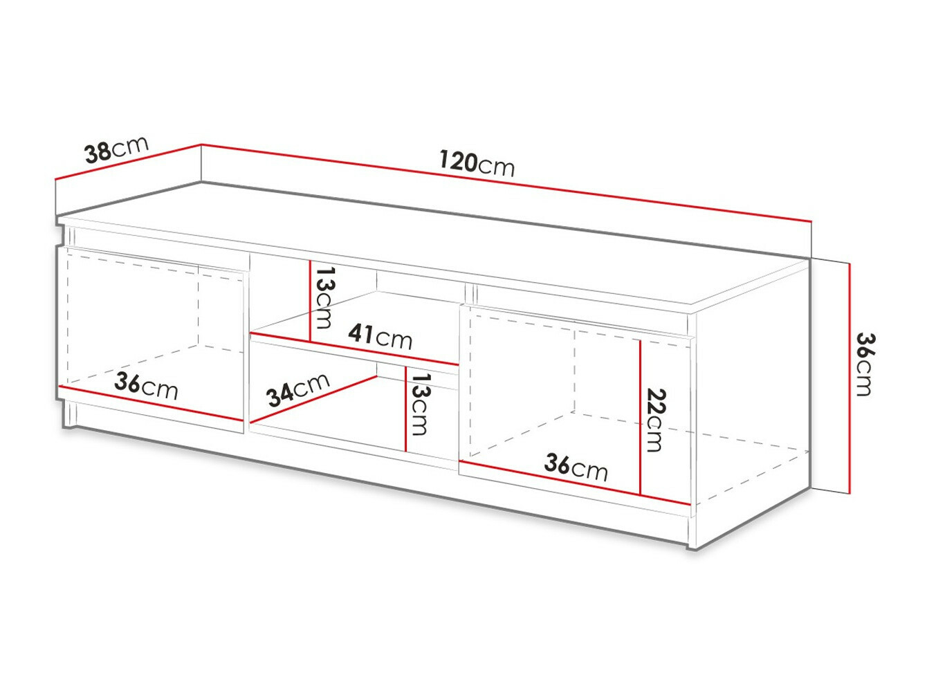 TV-omarica Sarasota 139 (Grafit)