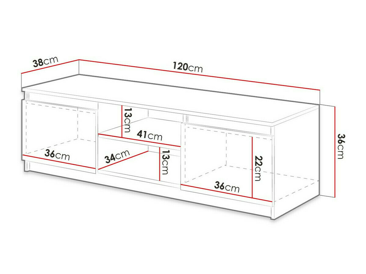 TV-omarica Sarasota 139 (Wotan hrast + Grafit)