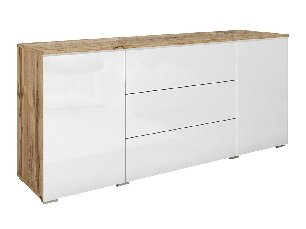 Komoda Mirfivo 102 (Wotan hrast + Sijaj bela)