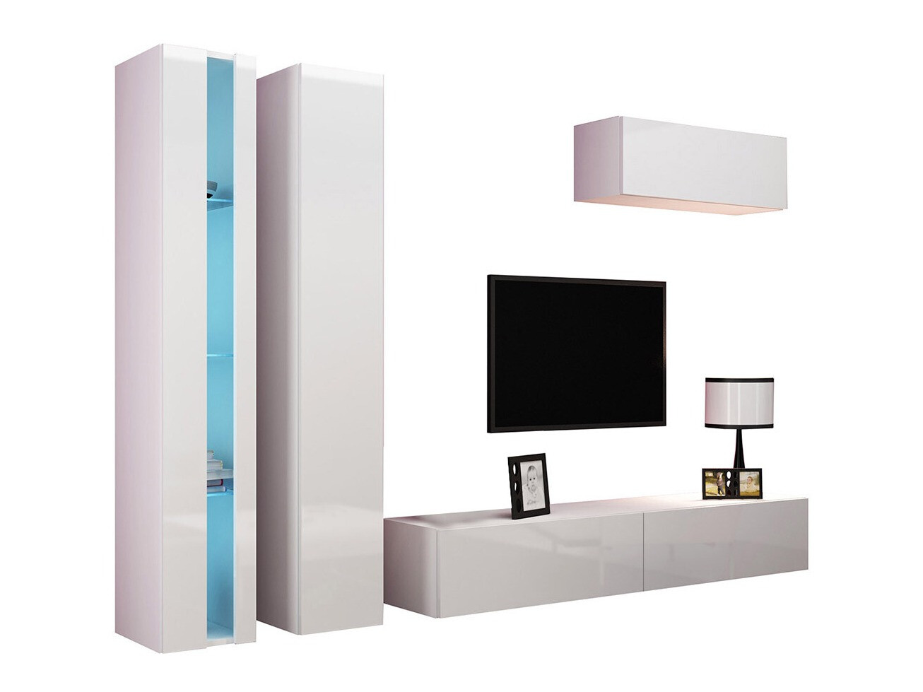 Dnevni prostor Venenou 136 (Bela + Sijaj bela)