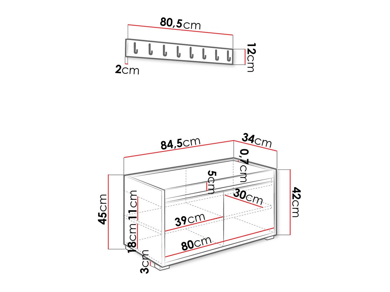 Komplet za predsobo Comfivo 388